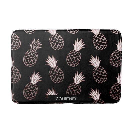 Niedliches Ananas-Muster Badematte (Vorderseite)