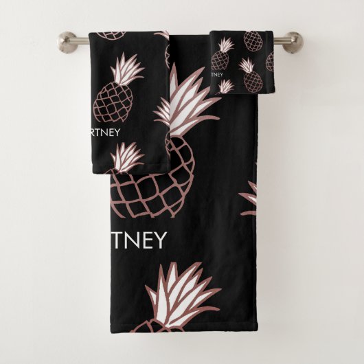 Niedliches Ananas-Muster Badhandtuch Set (Insitu)