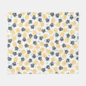 Niedliches Ananas-Muster Fleecedecke (Vorderseite (Horizontal))