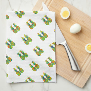 NIEDLICHES Ananas-Muster Geschirrtuch