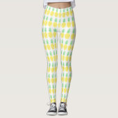 Niedliches Ananas-Muster in Gelb und Grün Leggings (Vorderseite)