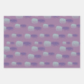 Niedliches Ananas Muster in Hellblau und Lila Geschenkpapier Set (Vorderseite 2)