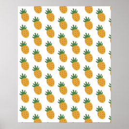 Niedliches Ananas-Muster | Moderne Fertilität IVF Poster