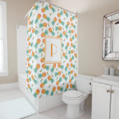 Niedliches Ananas-Muster Monogramm Duschvorhang (Beispiel)