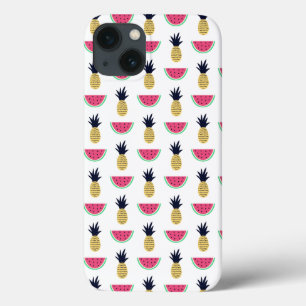 Niedliches Ananas-u. Wassermelone-Gekritzel-Muster Case-Mate iPhone Hülle