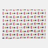 Niedliches Ananas-u. Wassermelone-Gekritzel-Muster Geschirrtuch (Horizontal)