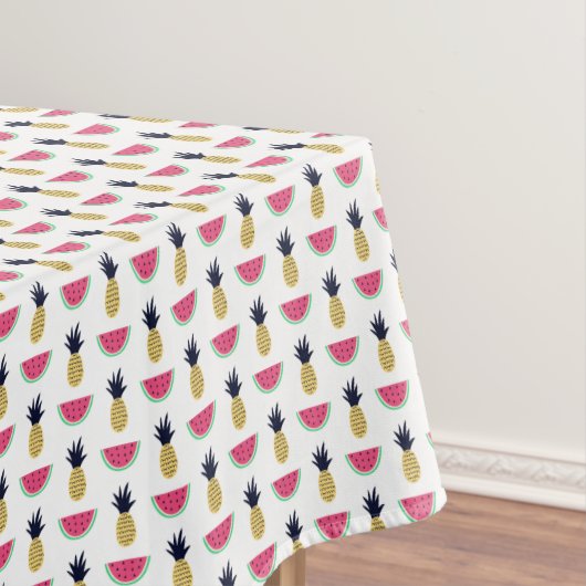 Niedliches Ananas-u. Wassermelone-Gekritzel-Muster Tischdecke (Beispiel)
