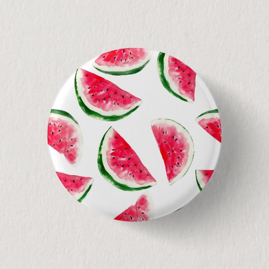 Niedliches Ananas-u. Wassermelone-Muster Button (Vorderseite)