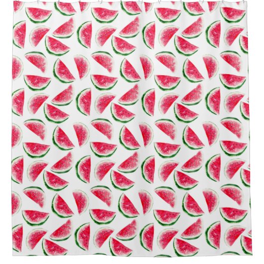 Niedliches Ananas-u. Wassermelone-Muster Duschvorhang (Vorderseite)