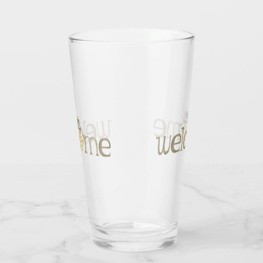 Niedliches Ananas Willkommensglas Glas (Rechts)