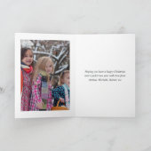 Niedliches Angel-Foto Feiertagskarte (Innenseite)