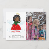 Niedliches Angel-Foto Feiertagskarte (Vorderseite)