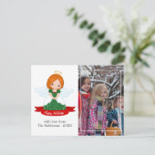 Niedliches Angel-Foto Feiertagspostkarte (Stehend Vorderseite)