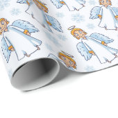 Niedliches Angel-Weihnachtswackelpapier Geschenkpapier (Rolleneckpunkt)