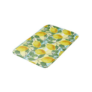 Niedliches Angesagtes tropisches Sommerlemon-Fruch Badematte