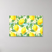Niedliches Angesagtes tropisches Sommerlemon-Fruch Leinwanddruck (Vorderseite)
