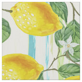 Niedliches Angesagtes tropisches Sommerlemon-Fruch Stoff (Nahaufnahme)