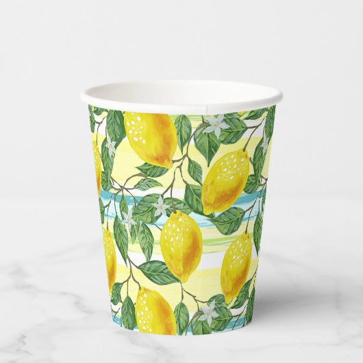 Niedliches Angesagtes tropisches Sommerlemon Pappbecher (Rechts)