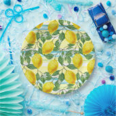 Niedliches Angesagtes tropisches Sommerlemon Pappteller (Party)