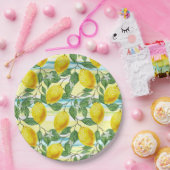 Niedliches Angesagtes tropisches Sommerlemon Pappteller (Party)