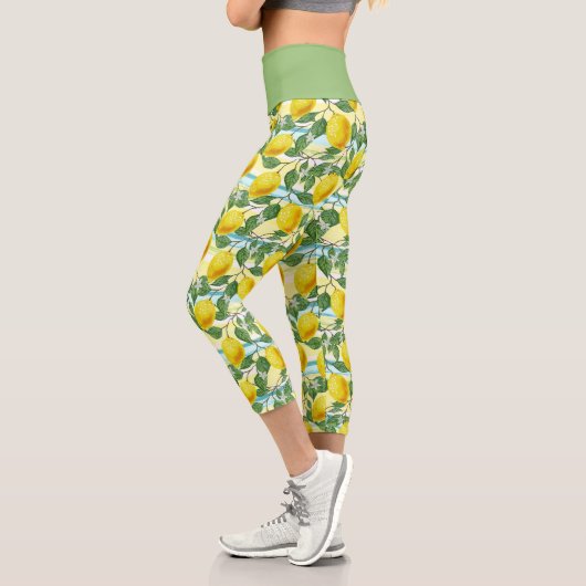 Niedliches Angesagtes tropisches Sommerlemons Fruc Capri Leggings (Links)