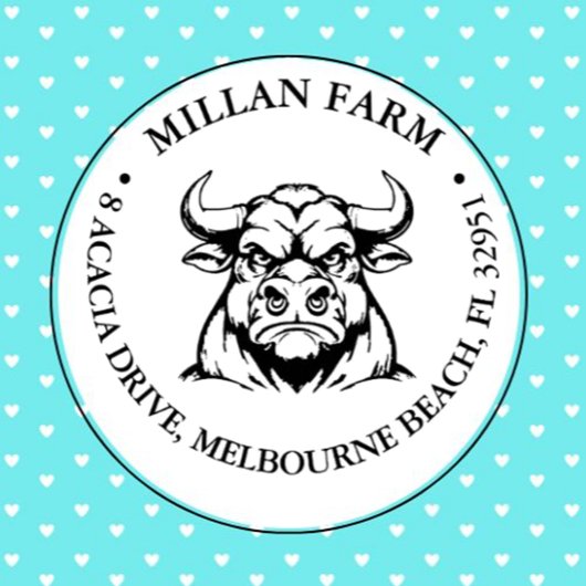 Niedliches Angus Bull-Thema Permastempel