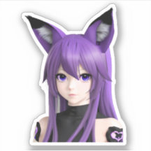 Niedliches Anime-Girl mit Fox-Ohren