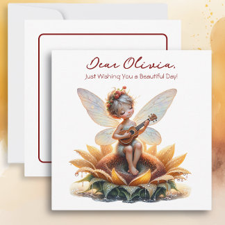 Niedliches Anime Girl mit Ukulele auf Sonnenblume