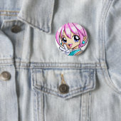 Niedliches Anime-Mädchen Button (Beispiel)