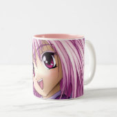 Niedliches Anime-Mädchen-Mädchen Zweifarbige Tasse (VorderseiteRechts)