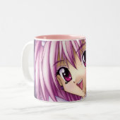 Niedliches Anime-Mädchen-Mädchen Zweifarbige Tasse (Vorderseite Links)