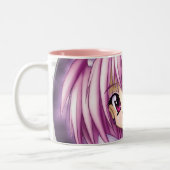 Niedliches Anime-Mädchen-Mädchen Zweifarbige Tasse (Links)