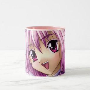 Niedliches Anime-Mädchen-Mädchen Zweifarbige Tasse