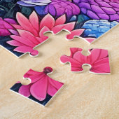 Niedliches Anime-Paar, Blume und Herz Personalisie Puzzle (Seite)