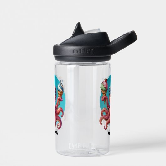 Niedliches, anpassbares Oktopuseis Trinkflasche (Links)