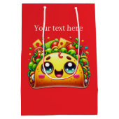 Niedliches, anpassbares tako-Party Mittlere Geschenktüte (Rückseite)