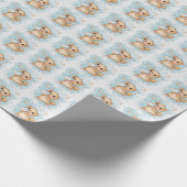 Niedliches Anteater Baby Pastell Wasserfarben Must Geschenkpapier (Ecke)