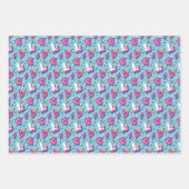 Niedliches Anti-Valentinstag rosa Herzmuster Geschenkpapier Set (Vorderseite 3)