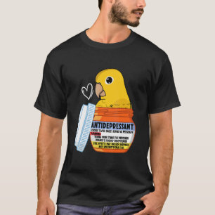 Niedliches Antidepressivum Papagei I Goldene Farbe T-Shirt