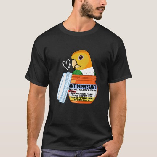 Niedliches Antidepressivum Parrot I Weißbauchkaike T-Shirt (Vorderseite)