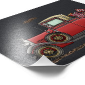 Niedliches antikes Auto Fotodruck (Ecke)