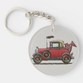 Niedliches antikes Auto Schlüsselanhänger (Vorderseite)