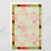 Niedliches Apfelbild Briefpapier (Vorne/Hinten)