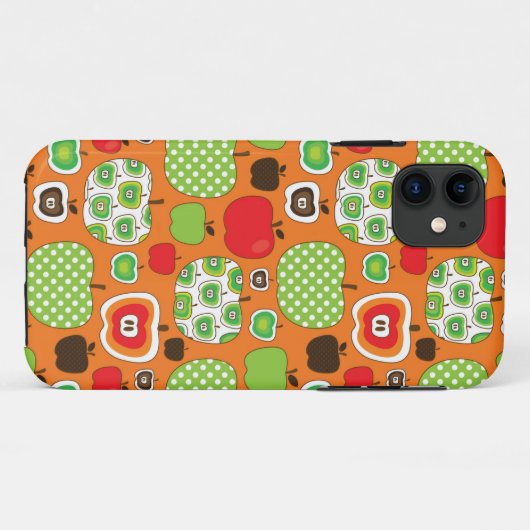 Niedliches Apfelillustrationsmuster Case-Mate iPhone Hülle (Rückseite (Horizontal))