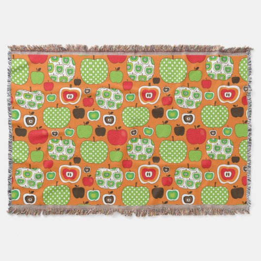 Niedliches Apfelillustrationsmuster Decke (Vorderseite)