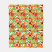 Niedliches Apfelillustrationsmuster Fleecedecke (Vorderseite)