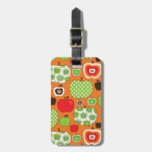 Niedliches Apfelillustrationsmuster Gepäckanhänger (Vorderseite vertikal)