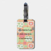 Niedliches Apfelillustrationsmuster Gepäckanhänger (Rückseite vertikal)