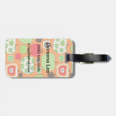 Niedliches Apfelillustrationsmuster Gepäckanhänger (Rückseite horizontal)