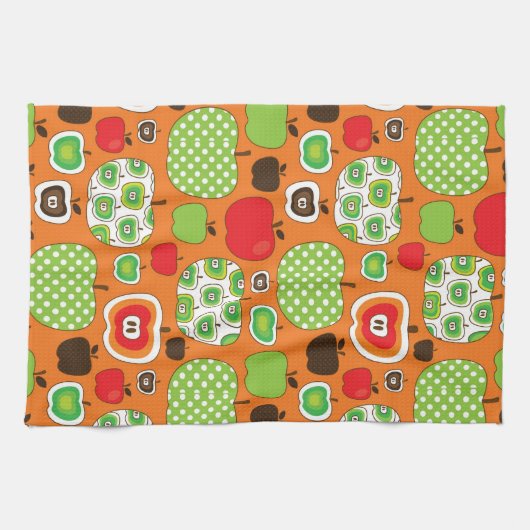 Niedliches Apfelillustrationsmuster Handtuch (Horizontal)